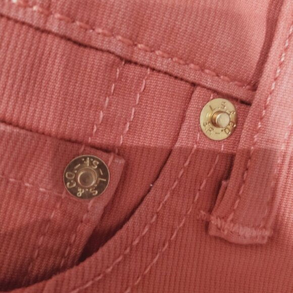 LEVI'S 513 Special Edition Salmon Red Denim Jeans - Picture 7 of 16